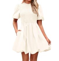 Vestido feminino KIRUNDO com avental de verão Mini 2025 de algodão damasco