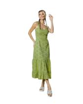 Vestido Feminino Lese Max Midi Algodão Bordado De Alça Lançamento 360