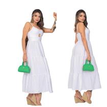 Vestido Feminino Longo Alcinha Moda Verão R102 Vestido Feminino Longo Alcinha Moda Verão R102