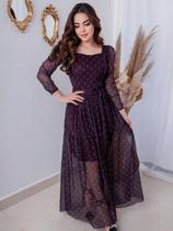 Vestido Feminino Longo Áurea Moda Evangélica Virtuosa E Bela