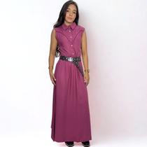 Vestido Feminino Longo Casual Elegante Coleção Conforto New Vestido Feminino Longo Casual Elegante Coleção Conforto New