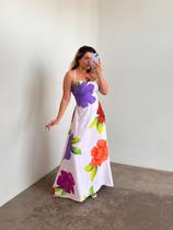 Vestido Feminino Longo com Alça e Amarração na Costas Malina