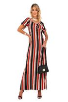 Vestido Feminino Longo Com Bojo Amarração Na Frente Vestido Feminino Longo Com Bojo Amarração Na Frente
