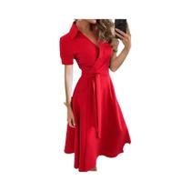 Vestido Feminino Longo Com Manga Comprida, Decote Em V, Estampado, Transpassado, Solto E Versátil