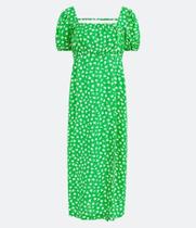 Vestido feminino longo estampado tamanho G tecido viscose cor verde Vestido feminino longo estampado tamanho G tecido viscose cor verde