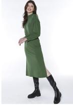 Vestido feminino longo estampado tamanho G tecido viscose cor verde militar Vestido feminino longo estampado tamanho G tecido viscose cor verde militar