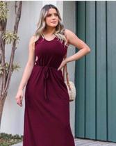 Vestido feminino longo estampado tamanho G tecido viscose cor vinho Vestido feminino longo estampado tamanho G tecido viscose cor vinho