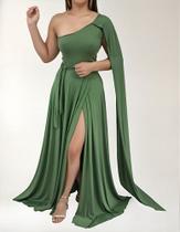 Vestido Feminino Longo Festa Madrinha Capa Longa, Casamento