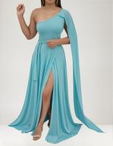 Vestido Feminino Longo Festa Madrinha Capa Longa, Casamento