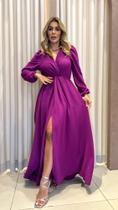 vestido feminino longo Fucsia