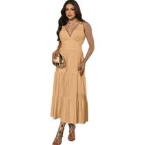 Vestido feminino longo midi festa / alça Vestido feminino longo midi festa / alça