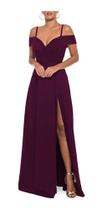 Vestido Feminino Longo Para Madrinha De Casamento Com Fenda