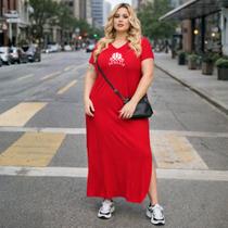 Vestido Feminino Longo Plus Size Estilo Casul Urbano Moda Verão