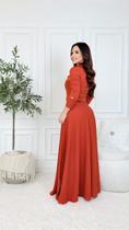 Vestido Feminino Longo Terra Prometida Gravatinha