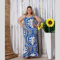 Vestido Feminino Longo Verão Alça Fina Plus Size Vestido Feminino Longo Verão Alça Fina Plus Size