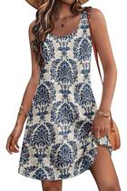 Vestido feminino LUXVEER, boho, casual, solto, sem mangas