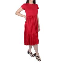Vestido Feminino LZT Viscos 3 Marias Vermelho - 8076