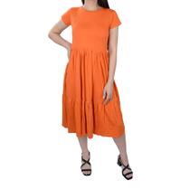 Vestido Feminino LZT Viscose 3 Marias Laranja - 8076