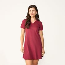 Vestido Feminino Manga Curta Decote V Algodão Tribo Livre