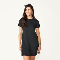 Vestido Feminino Manga Curta Gola Redonda Com Bolso Tribo Livre