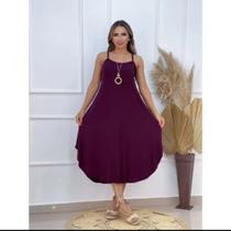 Vestido Feminino Maxi Longo Alcinha De Malha Soltinho