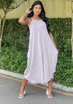 Vestido Feminino Maxi Longo Alcinha De Malha Soltinho