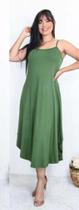 Vestido Feminino Maxi Longo Alcinha De Malha Soltinho