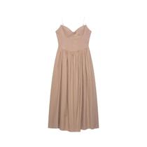 Vestido Feminino Midi Com Decote Em V Verão 2025 Sexy Casual Chic Elegante Para Noite