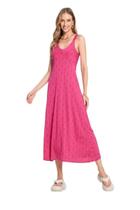 Vestido Feminino Midi De Alça Duplas Viscose Creponada