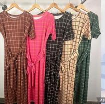 Vestido Feminino Midi Elegante MALHA LESE Vestido Feminino Midi Elegante MALHA LESE
