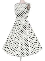 Vestido Feminino Midi Godê Poa Bolinhas Festa Anos 60 E 80