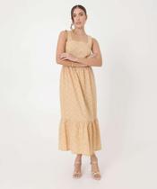 Vestido Feminino Midi Lastex Bordado Marisa-37183