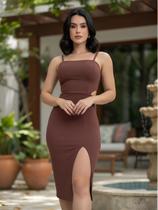 Vestido Feminino Midi Longo Alcinha Estiloso