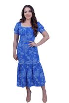 Vestido Feminino Midi Moda Evangélica Primavera Verão Vestido Feminino Midi Moda Evangélica Primavera Verão