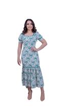 Vestido Feminino Midi Moda Evangélica Primavera Verão