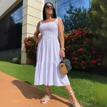 Vestido Feminino Midi Plus Size De Alcinha Fresquinho Perfeito Para O Verão 2025