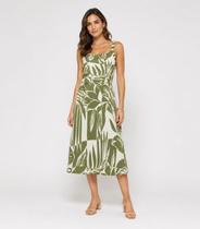 Vestido Feminino Midi Visco Premiere Infinita Cor Verde