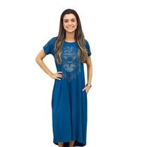 Vestido Feminino Moda Cristã Evangélica Pedraria Balonê Leão