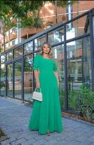 Vestido feminino moda evangélica 3 Marias verde na tamanho M