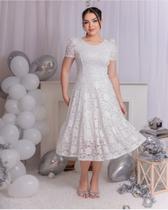 Vestido Feminino Moda Evangélica Renda Godê Ano Novo Social Lindo Barato