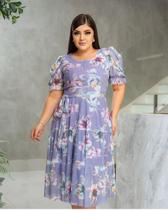 Vestido Feminino Moda Evangélica Tendência Godê Festa Casamento Barato