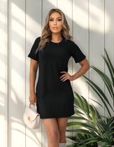 Vestido Feminino Moletinho De Viscose Manga Raglan 1437