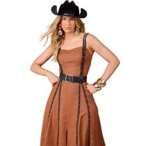 Vestido Feminino Moonhorse Longo Elegante Estilo Country Top Vestido Feminino Moonhorse Longo Elegante Estilo Country Top