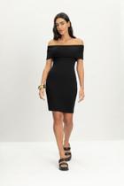 Vestido feminino ombro a ombro Essendi -Preto Vestido feminino ombro a ombro Essendi -Preto