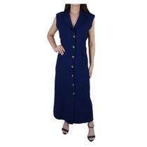 Vestido Feminino P A Concept Longo Marinho - VE2501