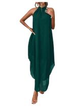 Vestido feminino para convidados de casamento Verdusa Chiffon assimétrico