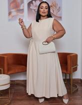 Vestido Feminino Plus Size Casual Com Detalhes Na Cintura Vestido Feminino Plus Size Casual Com Detalhes Na Cintura