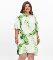Vestido Feminino Plus Size Curto Secret Glam Bege Vestido Feminino Plus Size Curto Secret Glam Bege