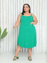 Vestido Feminino Plus Size de Alça Longo Soltinho Verão em Tecido Viscolycra Tamanho 46 ao 54