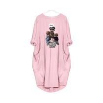 Vestido Feminino plus Size De Manga Longa Para Verão, Casual, Gola Redonda, Cor Sólida,